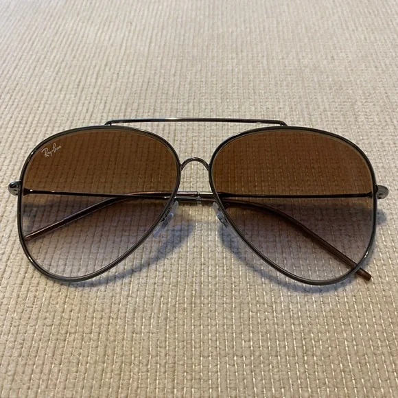 Ray-Ban Aviator Sunglasses with Tan Lenses - Picture 1 of 9